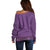 Purple African Dashiki With Fijian Tapa Pattern Off Shoulder Sweater