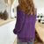 Purple African Dashiki With Fijian Tapa Pattern Women Casual Shirt