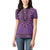 Purple African Dashiki With Fijian Tapa Pattern Women Polo Shirt