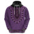 Purple African Dashiki With Fijian Tapa Pattern Zip Hoodie