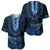 Blue African Dashiki With Aotearoa Maori Baseball Jersey Paua Shell Mix Silver Fern