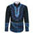 Blue African Dashiki With Aotearoa Maori Family Matching Mermaid Dress and Hawaiian Shirt Paua Shell Mix Silver Fern