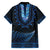 Blue African Dashiki With Aotearoa Maori Family Matching Off Shoulder Maxi Dress and Hawaiian Shirt Paua Shell Mix Silver Fern