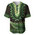 Lime Green African Dashiki With Aotearoa Maori Baseball Jersey Paua Shell Mix Silver Fern