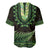 Lime Green African Dashiki With Aotearoa Maori Baseball Jersey Paua Shell Mix Silver Fern