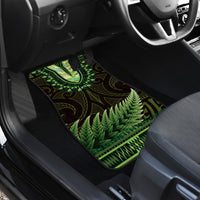 Lime Green African Dashiki With Aotearoa Maori Car Mats Paua Shell Mix Silver Fern LT14 - Polynesian Pride