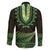 Lime Green African Dashiki With Aotearoa Maori Family Matching Puletasi and Hawaiian Shirt Paua Shell Mix Silver Fern