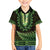 Lime Green African Dashiki With Aotearoa Maori Family Matching Puletasi and Hawaiian Shirt Paua Shell Mix Silver Fern