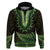 Lime Green African Dashiki With Aotearoa Maori Hoodie Paua Shell Mix Silver Fern