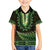 Lime Green African Dashiki With Aotearoa Maori Kid Hawaiian Shirt Paua Shell Mix Silver Fern