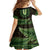 Lime Green African Dashiki With Aotearoa Maori Kid Short Sleeve Dress Paua Shell Mix Silver Fern