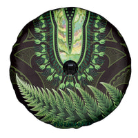 Lime Green African Dashiki With Aotearoa Maori Spare Tire Cover Paua Shell Mix Silver Fern LT14 - Polynesian Pride