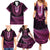 Pink African Dashiki With Aotearoa Maori Family Matching Summer Maxi Dress and Hawaiian Shirt Paua Shell Mix Silver Fern