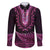 Pink African Dashiki With Aotearoa Maori Family Matching Summer Maxi Dress and Hawaiian Shirt Paua Shell Mix Silver Fern