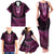 Pink African Dashiki With Aotearoa Maori Family Matching Tank Maxi Dress and Hawaiian Shirt Paua Shell Mix Silver Fern