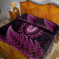 Pink African Dashiki With Aotearoa Maori Quilt Bed Set Paua Shell Mix Silver Fern LT14 - Polynesian Pride