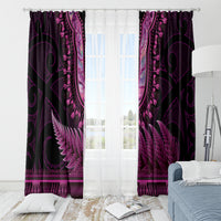 Pink African Dashiki With Aotearoa Maori Window Curtain Paua Shell Mix Silver Fern LT14 - Polynesian Pride