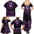 Purple African Dashiki With Aotearoa Maori Family Matching Summer Maxi Dress and Hawaiian Shirt Paua Shell Mix Silver Fern