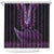 Purple African Dashiki With Aotearoa Maori Shower Curtain Paua Shell Mix Silver Fern