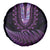 Purple African Dashiki With Aotearoa Maori Spare Tire Cover Paua Shell Mix Silver Fern