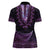 Purple African Dashiki With Aotearoa Maori Women Polo Shirt Paua Shell Mix Silver Fern