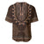 Brown African Dashiki With Tonga Ngatu Pattern Baseball Jersey