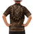 Brown African Dashiki With Tonga Ngatu Pattern Family Matching Mermaid Dress and Hawaiian Shirt