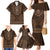 Brown African Dashiki With Tonga Ngatu Pattern Family Matching Mermaid Dress and Hawaiian Shirt