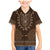 Brown African Dashiki With Tonga Ngatu Pattern Family Matching Mermaid Dress and Hawaiian Shirt