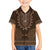 Brown African Dashiki With Tonga Ngatu Pattern Family Matching Puletasi and Hawaiian Shirt