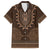 Brown African Dashiki With Tonga Ngatu Pattern Hawaiian Shirt