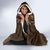 Brown African Dashiki With Tonga Ngatu Pattern Hooded Blanket