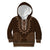 Brown African Dashiki With Tonga Ngatu Pattern Kid Hoodie