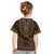 Brown African Dashiki With Tonga Ngatu Pattern Kid T Shirt