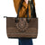 Brown African Dashiki With Tonga Ngatu Pattern Leather Tote Bag