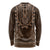 Brown African Dashiki With Tonga Ngatu Pattern Long Sleeve Shirt