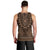 Brown African Dashiki With Tonga Ngatu Pattern Men Tank Top