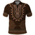 Brown African Dashiki With Tonga Ngatu Pattern Polo Shirt