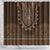 Brown African Dashiki With Tonga Ngatu Pattern Shower Curtain