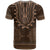 Brown African Dashiki With Tonga Ngatu Pattern T Shirt