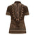 Brown African Dashiki With Tonga Ngatu Pattern Women Polo Shirt