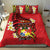 Personalised Tonga Emancipation Day Bedding Set Tongan Ngatu Pattern - Red Version