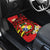 Personalised Tonga Emancipation Day Car Mats Tongan Ngatu Pattern - Red Version