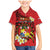 Personalised Tonga Emancipation Day Family Matching Mermaid Dress and Hawaiian Shirt Tongan Ngatu Pattern - Red Version