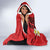 Personalised Tonga Emancipation Day Hooded Blanket Tongan Ngatu Pattern - Red Version