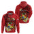 Personalised Tonga Emancipation Day Hoodie Tongan Ngatu Pattern - Red Version