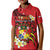 Personalised Tonga Emancipation Day Kid Polo Shirt Tongan Ngatu Pattern - Red Version