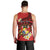 Personalised Tonga Emancipation Day Men Tank Top Tongan Ngatu Pattern - Red Version