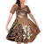 Personalised Tonga Emancipation Day Family Matching Mermaid Dress and Hawaiian Shirt Tongan Ngatu Pattern - Brown Version