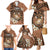 Personalised Tonga Emancipation Day Family Matching Mermaid Dress and Hawaiian Shirt Tongan Ngatu Pattern - Brown Version